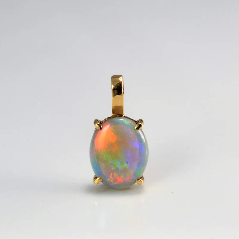 Prong Set Opal Pendant