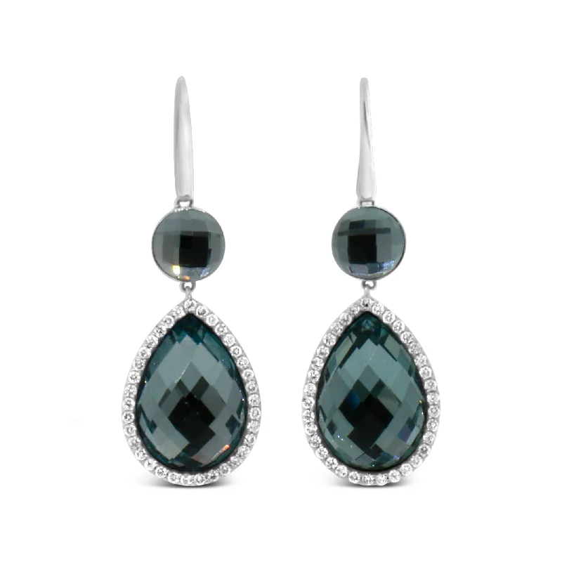 Shine In Style – Shop Jewelry Discounts Today Roberto Coin Vintage Blue Topaz and Diamond Drop Earrings