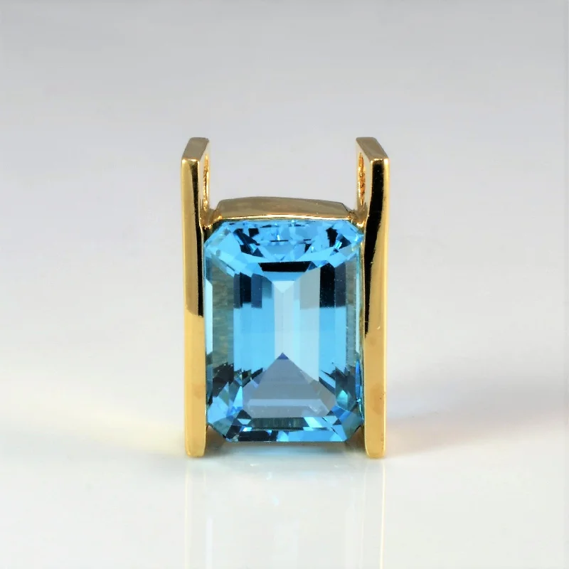 Semi Bezel Set Topaz Pendant