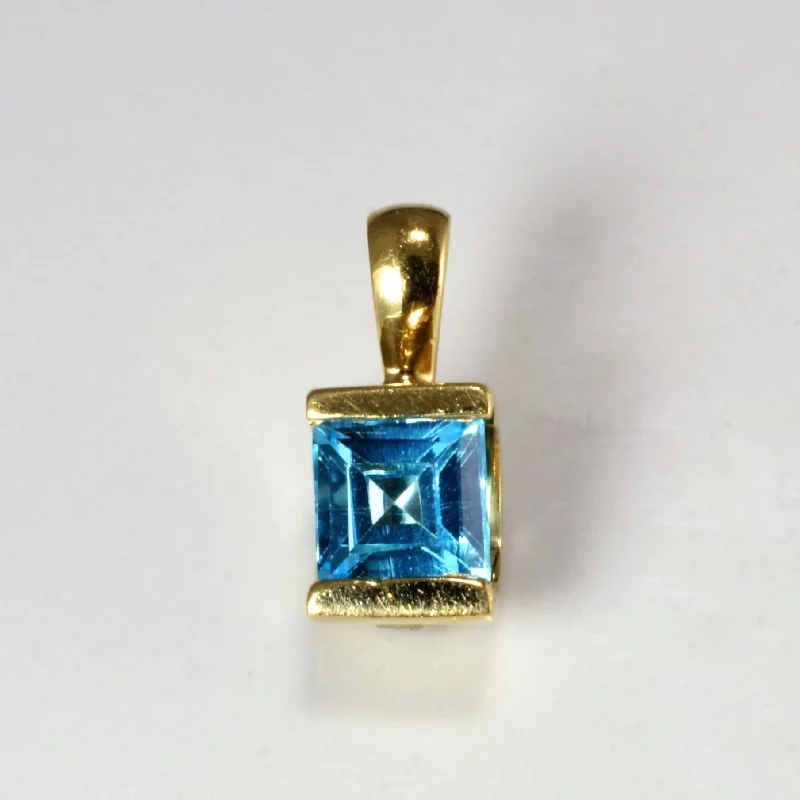 Semi Bezel Set Topaz Pendant