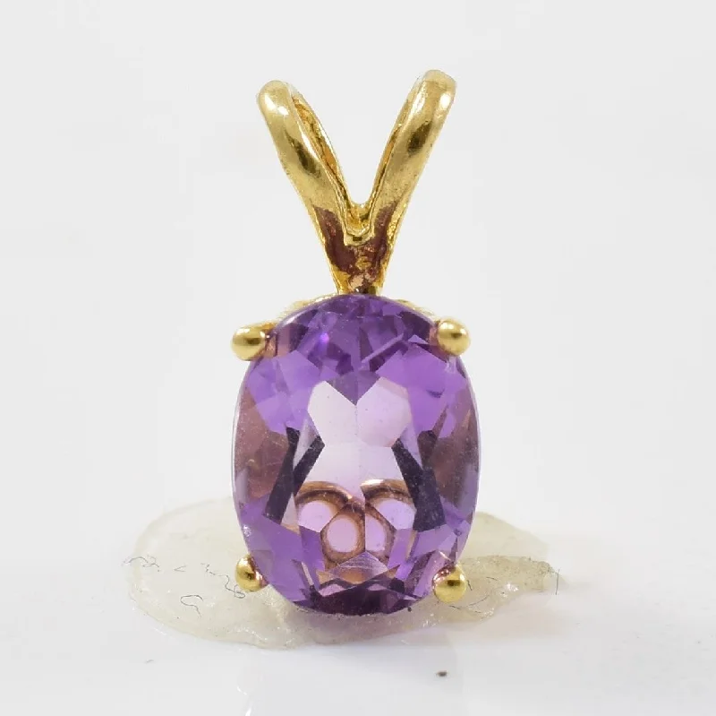 Solitaire Amethyst Pendant | 1.00ct |