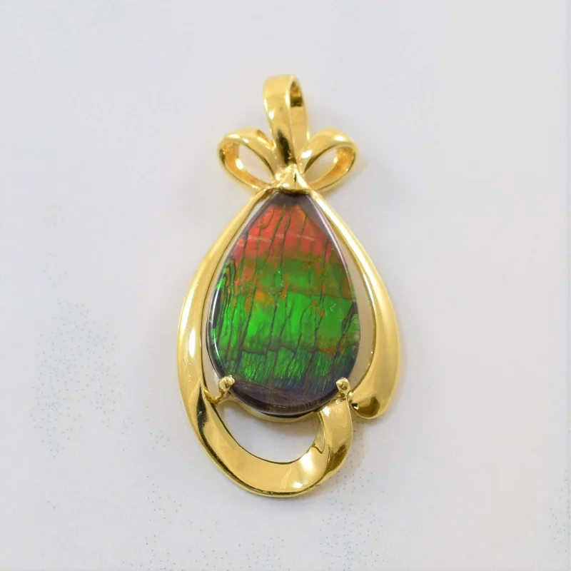 Pear Cut Ammolite Pendant | 3.50ct |