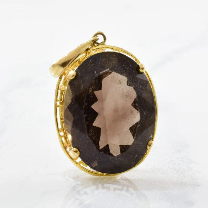 Solitaire Smoky Quartz Pendant | 14.00ct |