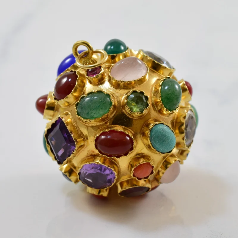 Multi Gemstone Sphere Pendant | 32.0ctw |