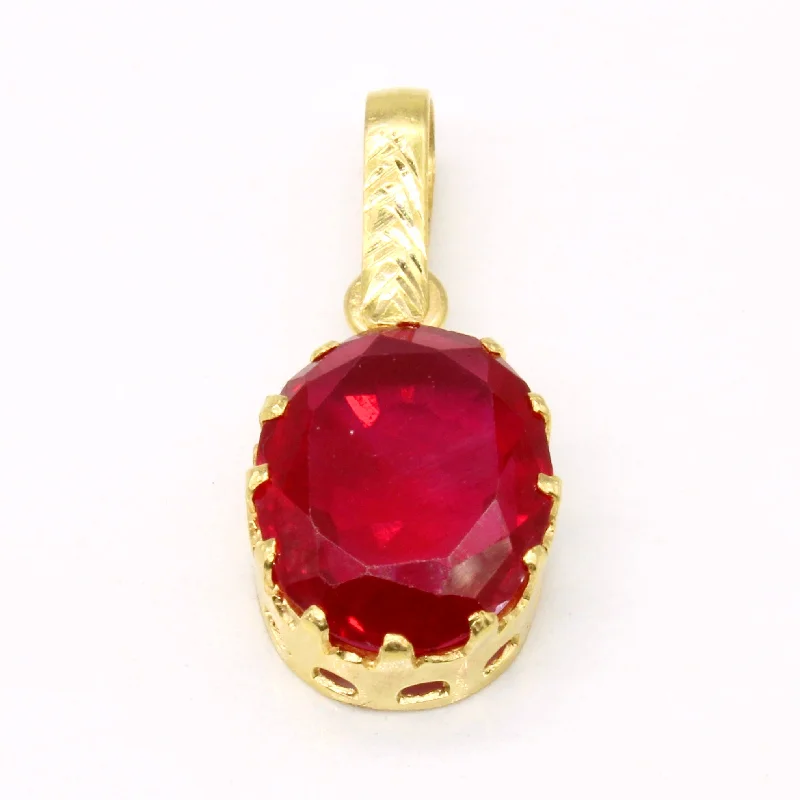 Synthetic Ruby Pendant | 5.10ct |