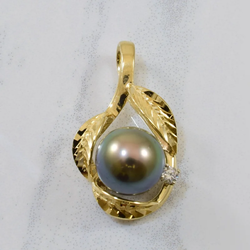 Tahitian Pearl & Diamond Pendant | 5.50ct, 0.05ct |