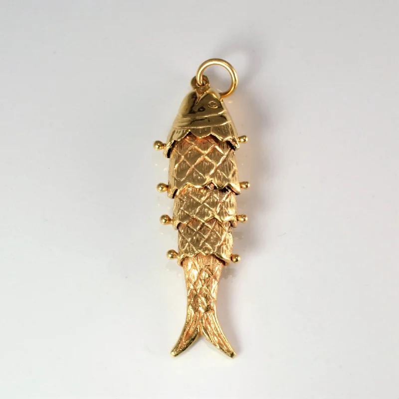 Textured Hanging Fish Pendant