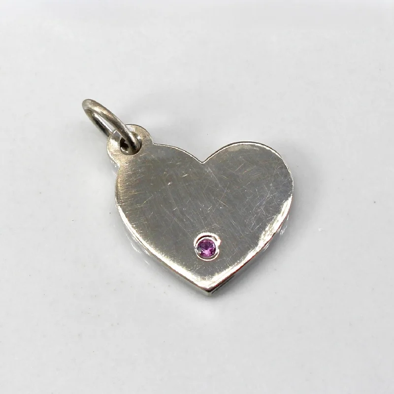 Tiffany & Co' Heart 18k Pink Sapphire Charm | 0.01ct |