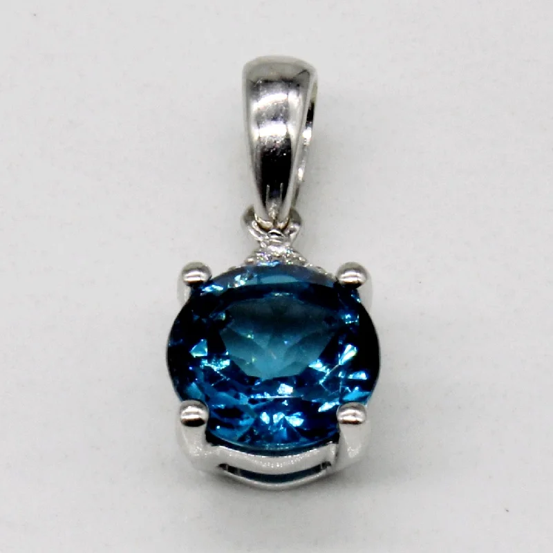 Topaz & Diamond Pendant | 1.65ct, 0.03ctw |