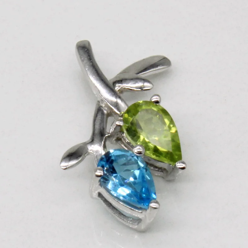 Topaz & Peridot Pendant | 0.44ct, 0.40ct |