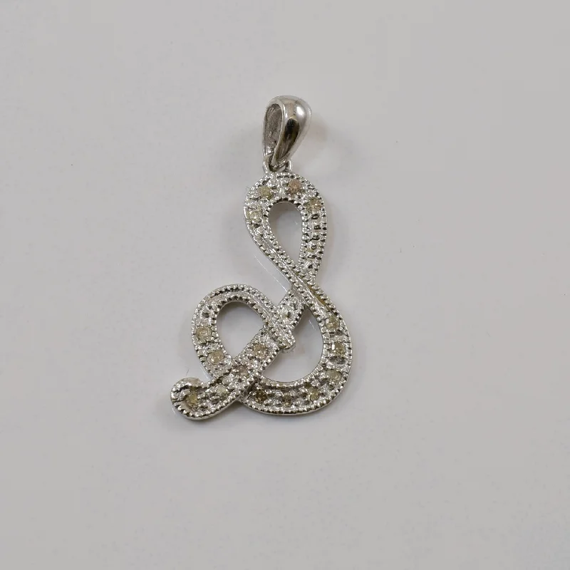 Diamond Initial 'S' Pendant | 0.03ctw |