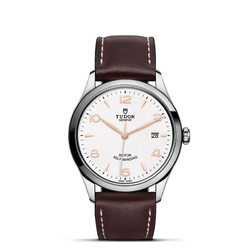 Personalized Jewelry At Special Discount Rates TUDOR 1926 39mm Steel White Dial Leather Strap - M91550-0012