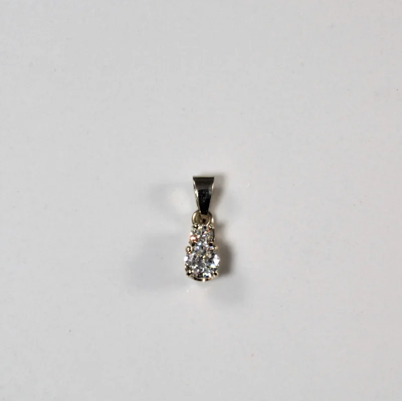 Two Stone Diamond Pendant | 0.48ct |