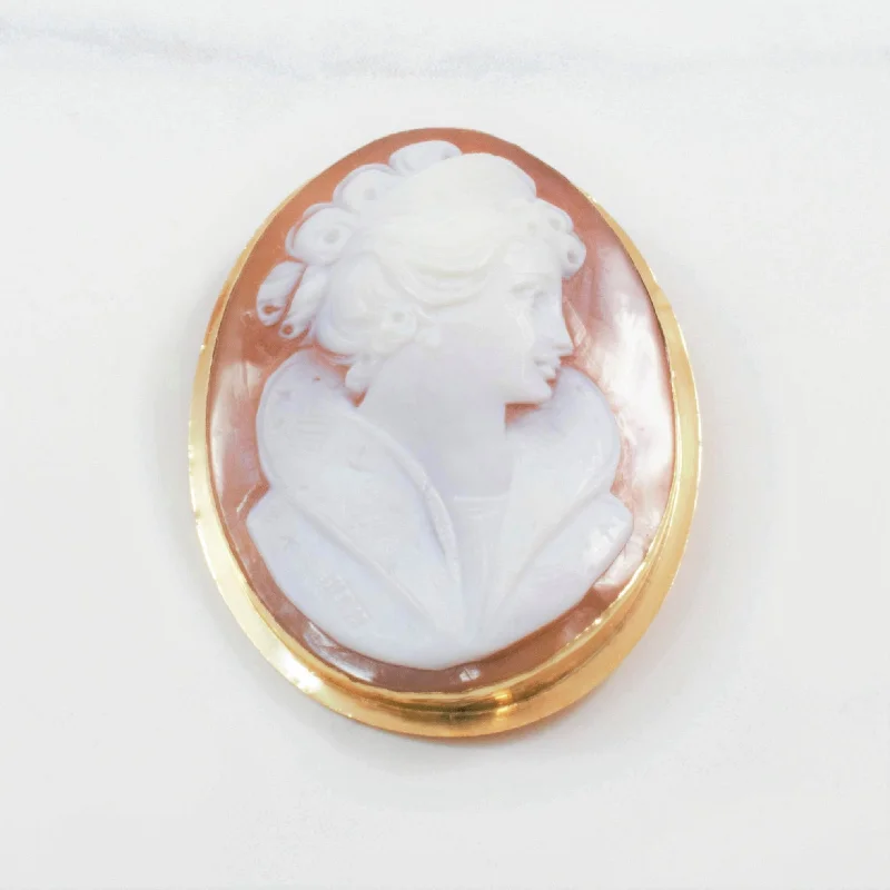 Convertible Cameo Brooch Pendant Circa 1930's