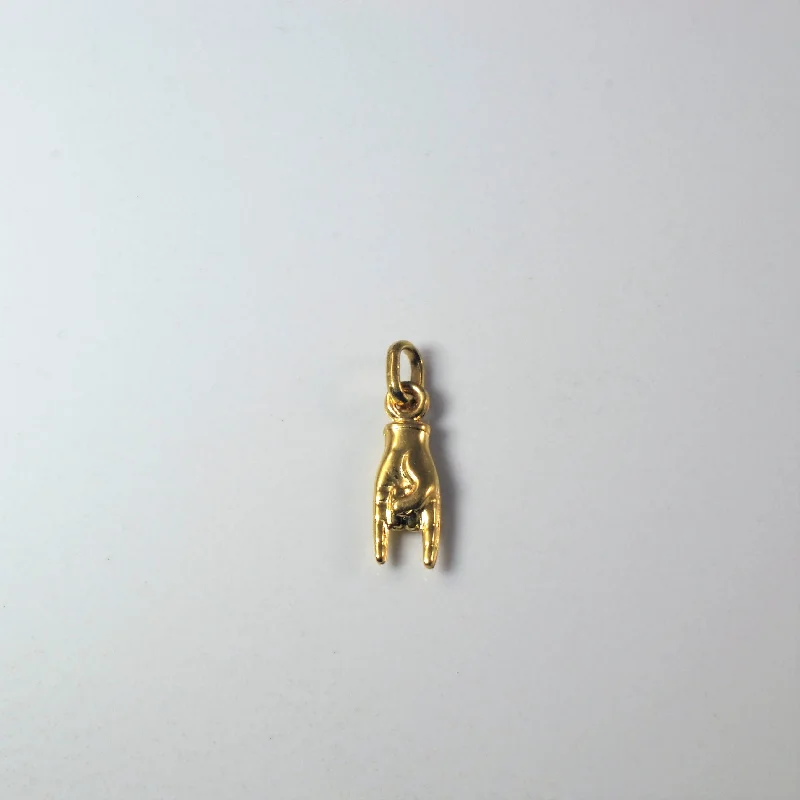 Yellow Gold Rock 'n' Roll Pendant |