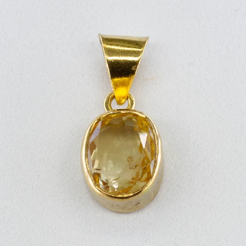 Yellow Sapphire Pendant | 4.25ct |